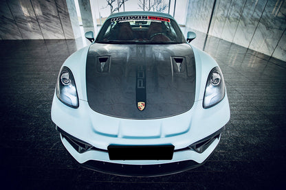 Capó de fibra de carbono DarwinPRO 2012-2025 para Porsche 718, 981 Cayman y Boxster GT2RS