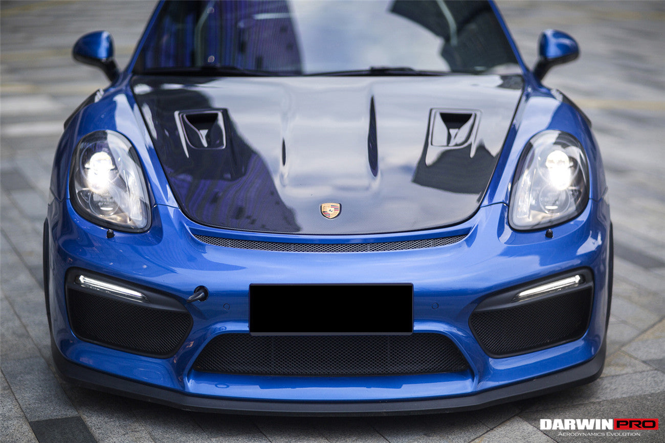 Capó de fibra de carbono DarwinPRO 2012-2025 para Porsche 718, 981 Cayman y Boxster GT2RS