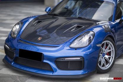 Capó de fibra de carbono DarwinPRO 2012-2025 para Porsche 718, 981 Cayman y Boxster GT2RS