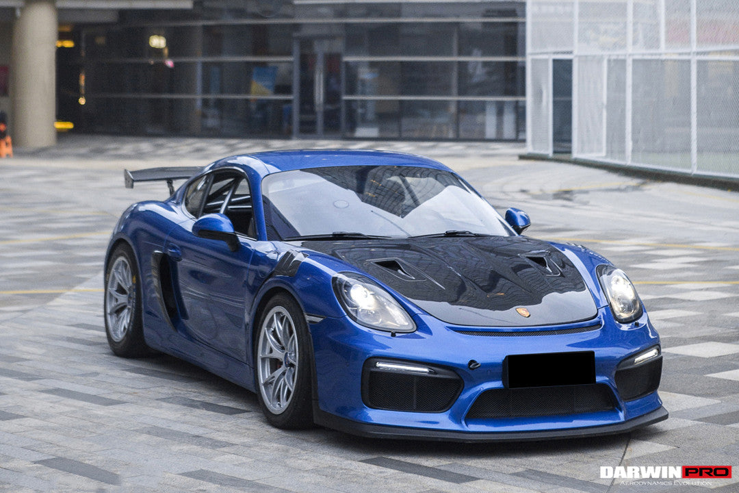 Capó de fibra de carbono DarwinPRO 2012-2025 para Porsche 718, 981 Cayman y Boxster GT2RS