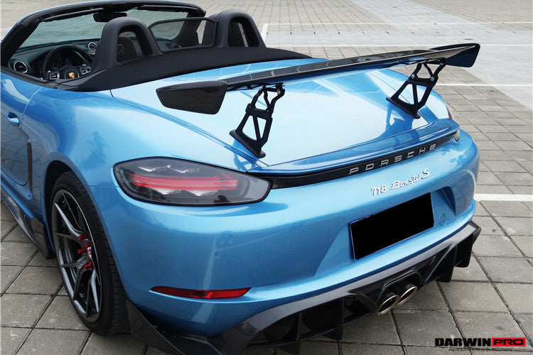 DarwinPRO 2016-2025 Porsche 718 Cayman And Boxster BKSS Style Carbon Fiber Rear Trim