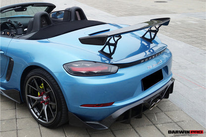 DarwinPRO 2016-2025 Porsche 718 Cayman And Boxster BKSS Style Carbon Fiber Rear Trim