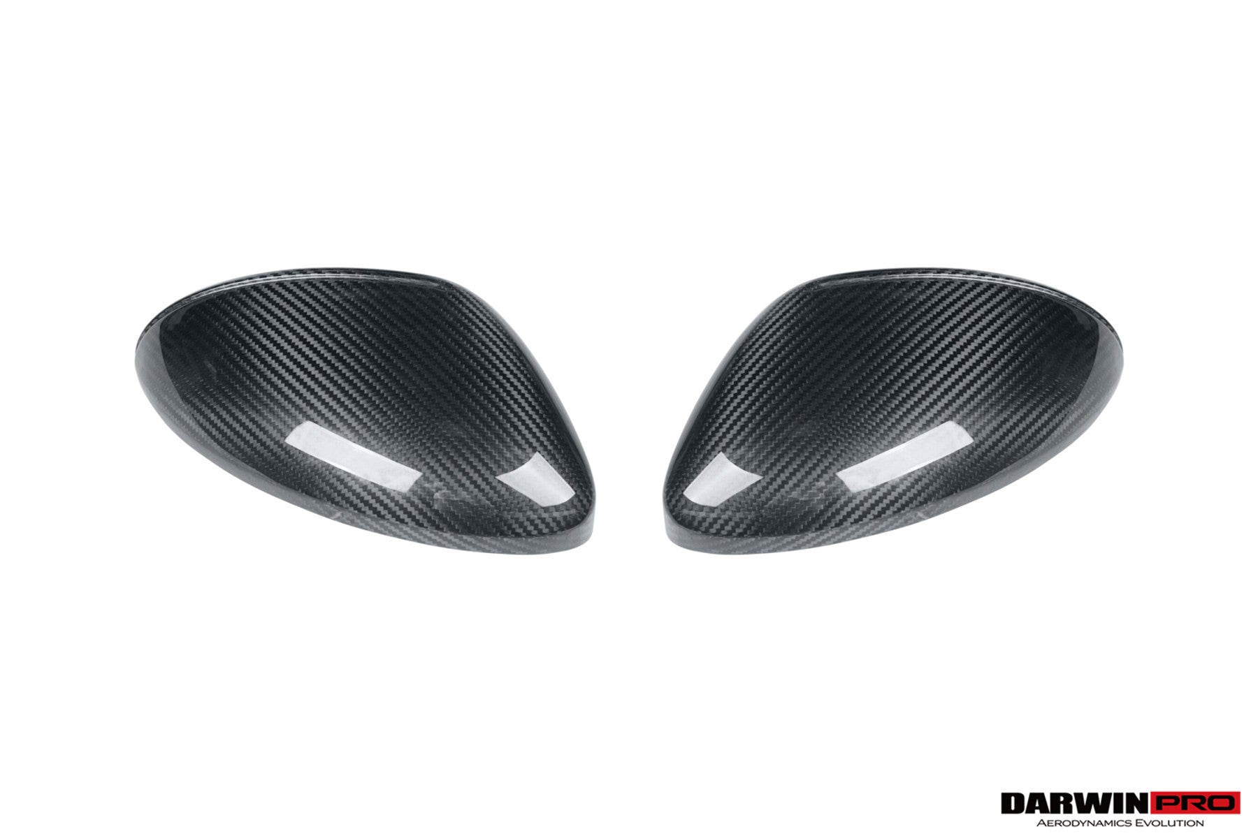 Reemplazo de carcasa de espejo de fibra de carbono DarwinPRO para Porsche 718 (modelos OE, año 2017-2025) | Compatible con Cayman, Boxster, Spyder, GTS, GT4 y GT4 RS (volante a la izquierda)