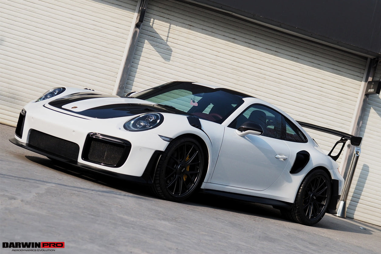 DarwinPRO 2016-2019 Porsche 911 991.2 Carrera & Targa 4 & 4S & GT3 Convert GT2RS Style Partial Carbon Fiber Front Bumper