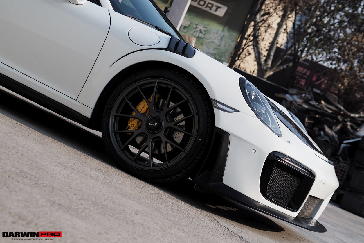 DarwinPRO 2016-2019 Porsche 911 991.2 Carrera & Targa 4 & 4S & GT3 Convert GT2RS Style Partial Carbon Fiber Front Bumper
