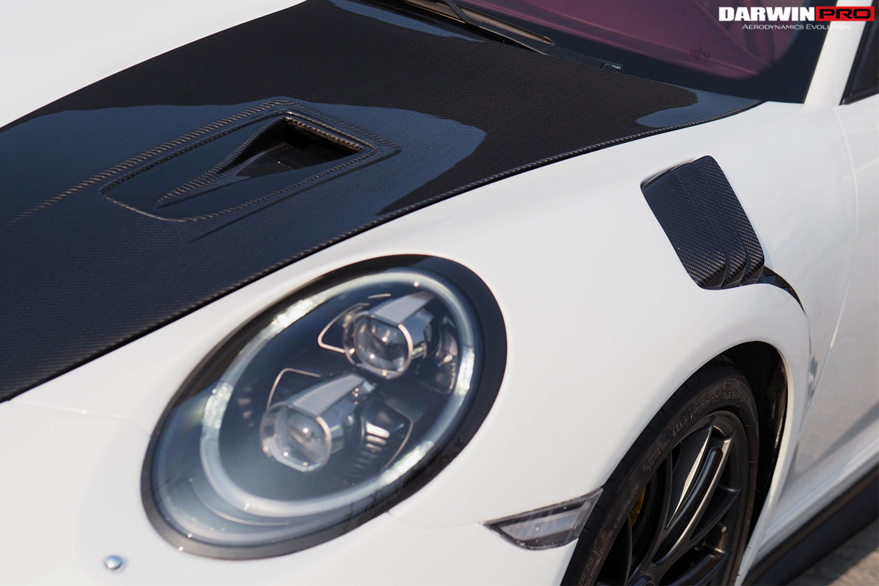 Guardabarros parcial de fibra de carbono DarwinPRO 2016-2019 Porsche 911 991.2 Carrera Targa 4 4S GT3 Convert GT2RS Style