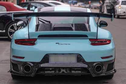 DarwinPRO 2016-2019 Porsche 911 991.2 Carrera & S GT2RS Style Partial Carbon Fiber Rear Bumper