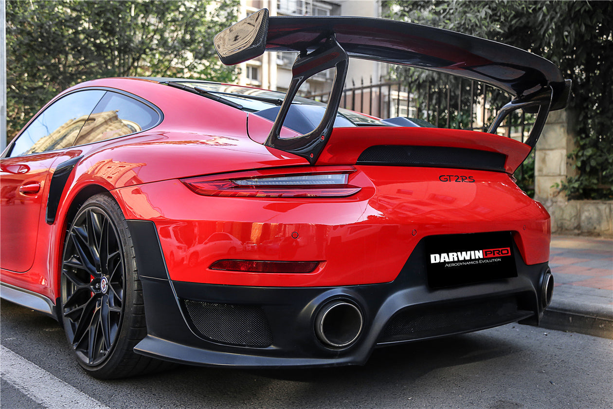 DarwinPRO 2016-2019 Porsche 911 991.2 Carrera & S GT2RS Style Partial Carbon Fiber Rear Bumper