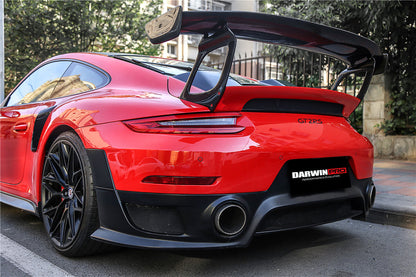 DarwinPRO 2016-2019 Porsche 911 991.2 Carrera & S GT2RS Style Partial Carbon Fiber Rear Bumper
