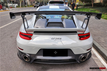 DarwinPRO 2016-2019 Porsche 911 991.2 Carrera & S GT2RS Style Partial Carbon Fiber Rear Bumper