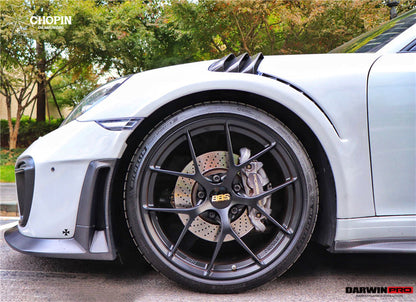 DarwinPRO 2016-2019 Porsche 911 991.2 Carrera & Targa 4 & 4S & GT3 Convert GT2RS Style Partial Carbon Fiber Front Bumper