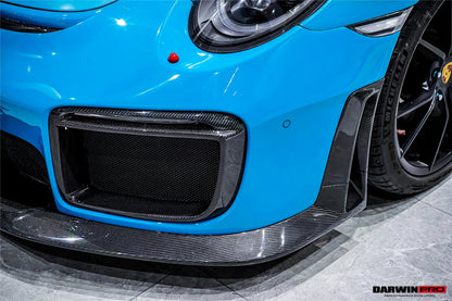 DarwinPRO 2016-2019 Porsche 911 991.2 Carrera & Targa 4 & 4S & GT3 Convert GT2RS Style Partial Carbon Fiber Front Bumper