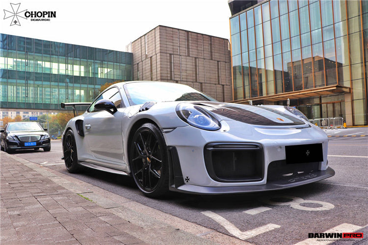 DarwinPRO 2016-2019 Porsche 911 991.2 Carrera & Targa 4 & 4S & GT3 Convert GT2RS Style Partial Carbon Fiber Front Bumper