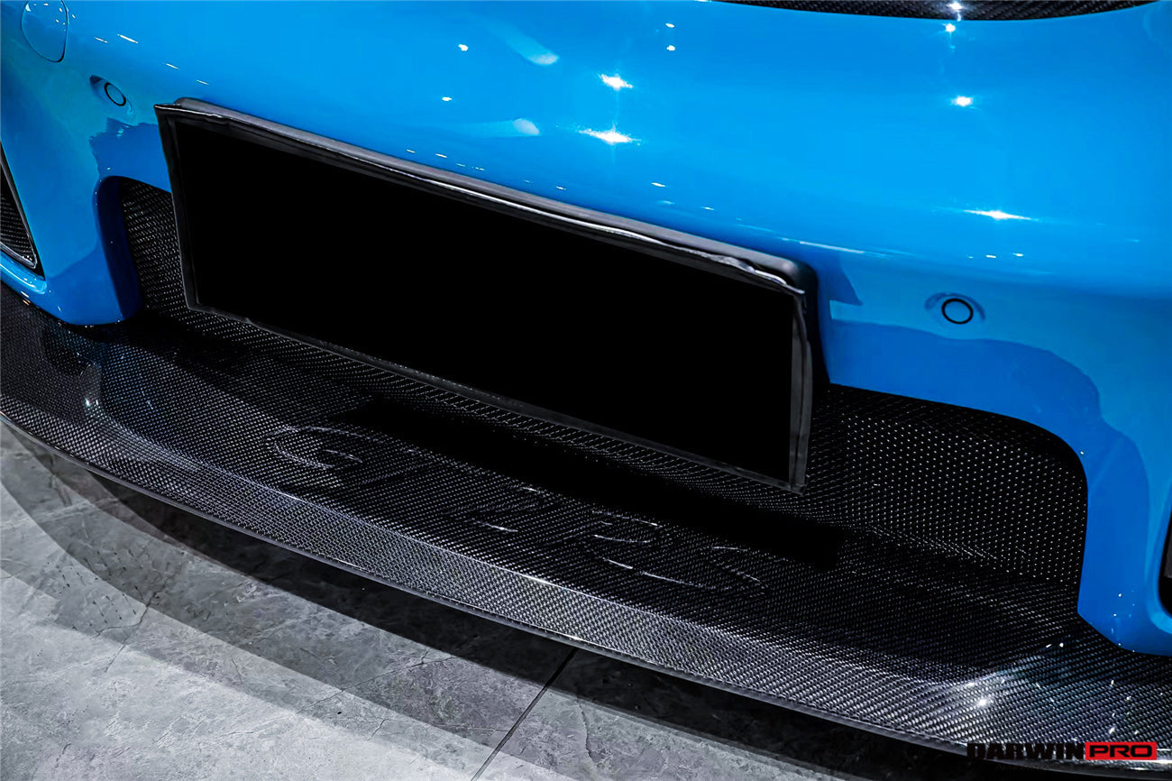 DarwinPRO 2016-2019 Porsche 911 991.2 Carrera & Targa 4 & 4S & GT3 Convert GT2RS Style Partial Carbon Fiber Front Bumper
