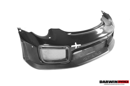 DarwinPRO 2016-2019 Porsche 911 991.2 Carrera & Targa 4 & 4S & GT3 Convert GT2RS Style Partial Carbon Fiber Front Bumper