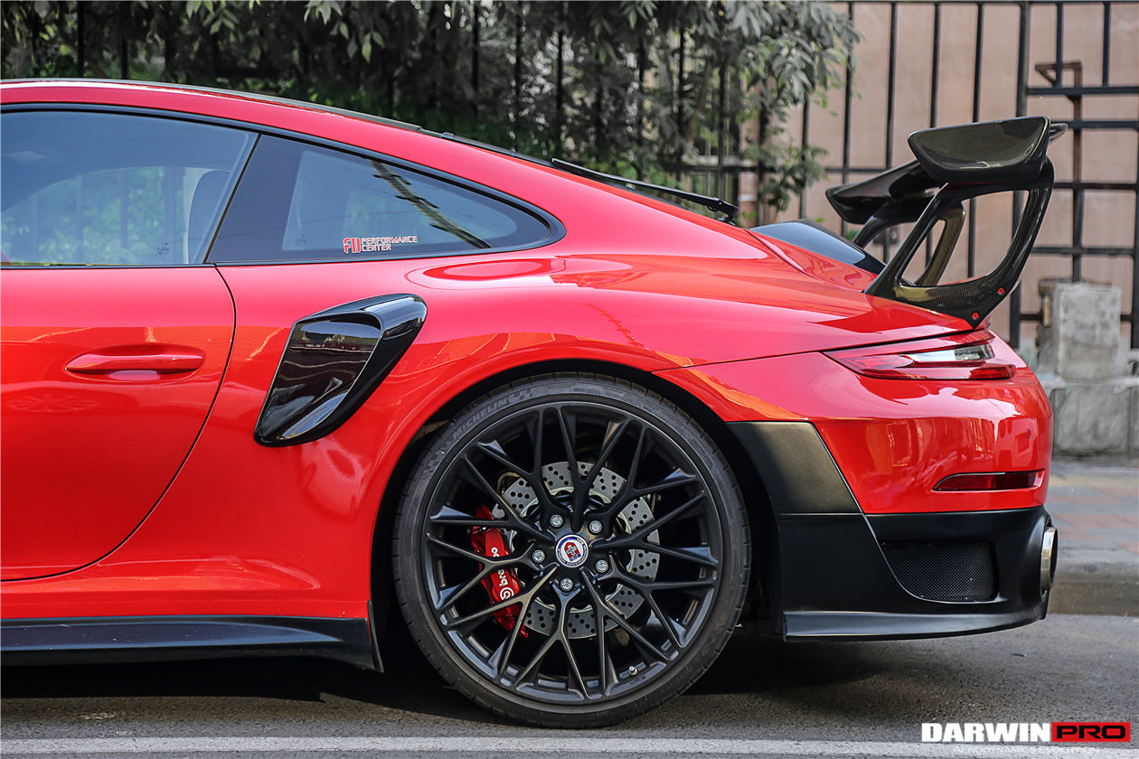 DarwinPRO 2012-2019 Porsche 911 991.1 991.2 Carrera S GT2RS Style Carbon Fiber Quarter Panel Side Scoops
