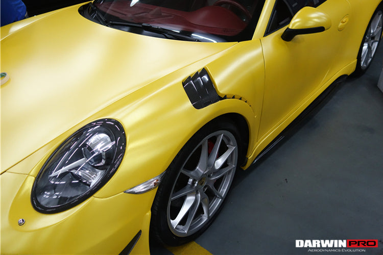 DarwinPRO 2012-2015 Porsche 911 991.1 2C | 4C GT3 Convert GT3RS Style Partial Carbon Fiber Fender (Fits Carrera, Targa S, 4, 4S)