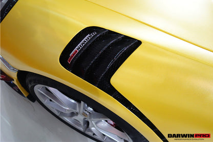 DarwinPRO 2012-2015 Porsche 911 991.1 2C | 4C GT3 Convert GT3RS Style Partial Carbon Fiber Fender (Fits Carrera, Targa S, 4, 4S)