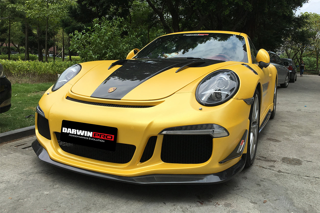 DarwinPRO 2012-2015 Porsche 911 991.1 Carrera Targa  S 4 4S GT3 Style Front Bumper Canards