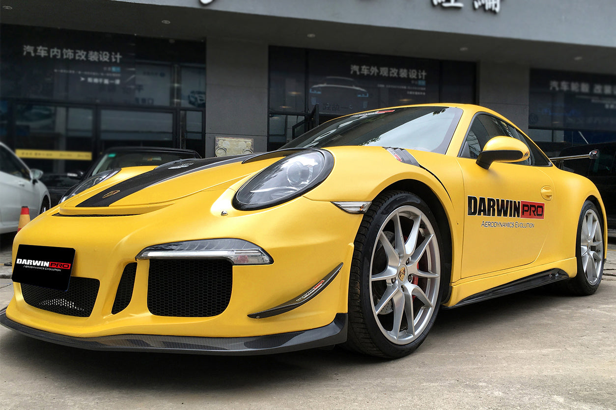 DarwinPRO 2012-2015 Porsche 911 991.1 Carrera Targa  S 4 4S GT3 Style Front Bumper Canards