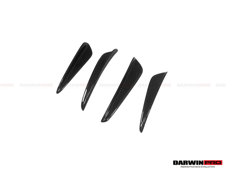 DarwinPRO 2016-2019 Porsche 911 991.2 Turbo S BKSS Style Carbon Fiber Front Canards