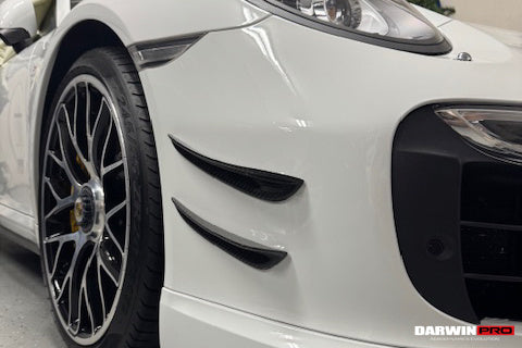 DarwinPRO 2016-2019 Porsche 911 991.2 Turbo S BKSS Style Carbon Fiber Front Canards