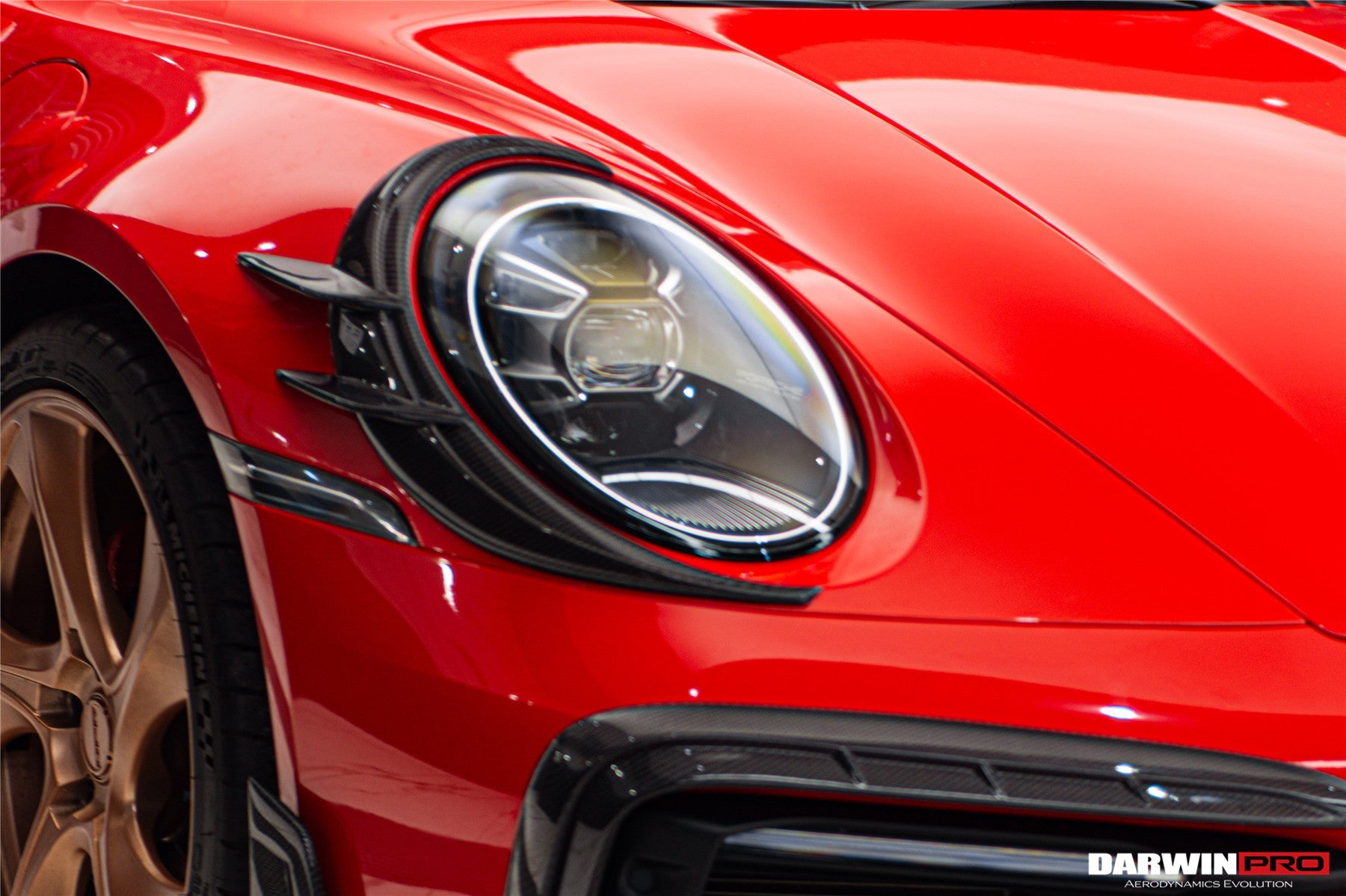 DarwinPRO 2019-2024 Porsche 911 992 Carrera & S & 4 & 4S & Targa & Cabriolet BKSSII Style Headlight Eyelid Eyebrow Cover