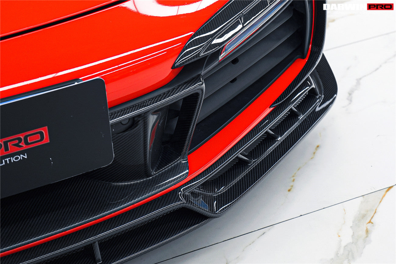 DarwinPRO Darwinpro 2019-2024 Porsche 911 992 Carrera S 4 4S Targa Cabriolet BKSSII Style Front Bumper Lip Splitter