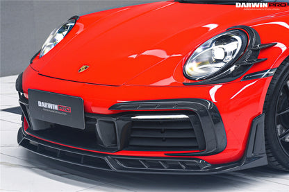 DarwinPRO Darwinpro 2019-2024 Porsche 911 992 Carrera S 4 4S Targa Cabriolet BKSSII Style Front Bumper Lip Splitter