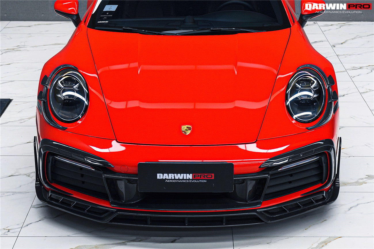 DarwinPRO Darwinpro 2019-2024 Porsche 911 992 Carrera S 4 4S Targa Cabriolet BKSSII Style Front Bumper Lip Splitter