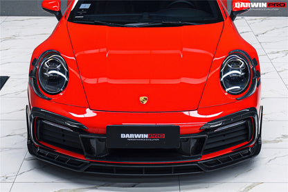 DarwinPRO Darwinpro 2019-2024 Porsche 911 992 Carrera S 4 4S Targa Cabriolet BKSSII Style Front Bumper Lip Splitter