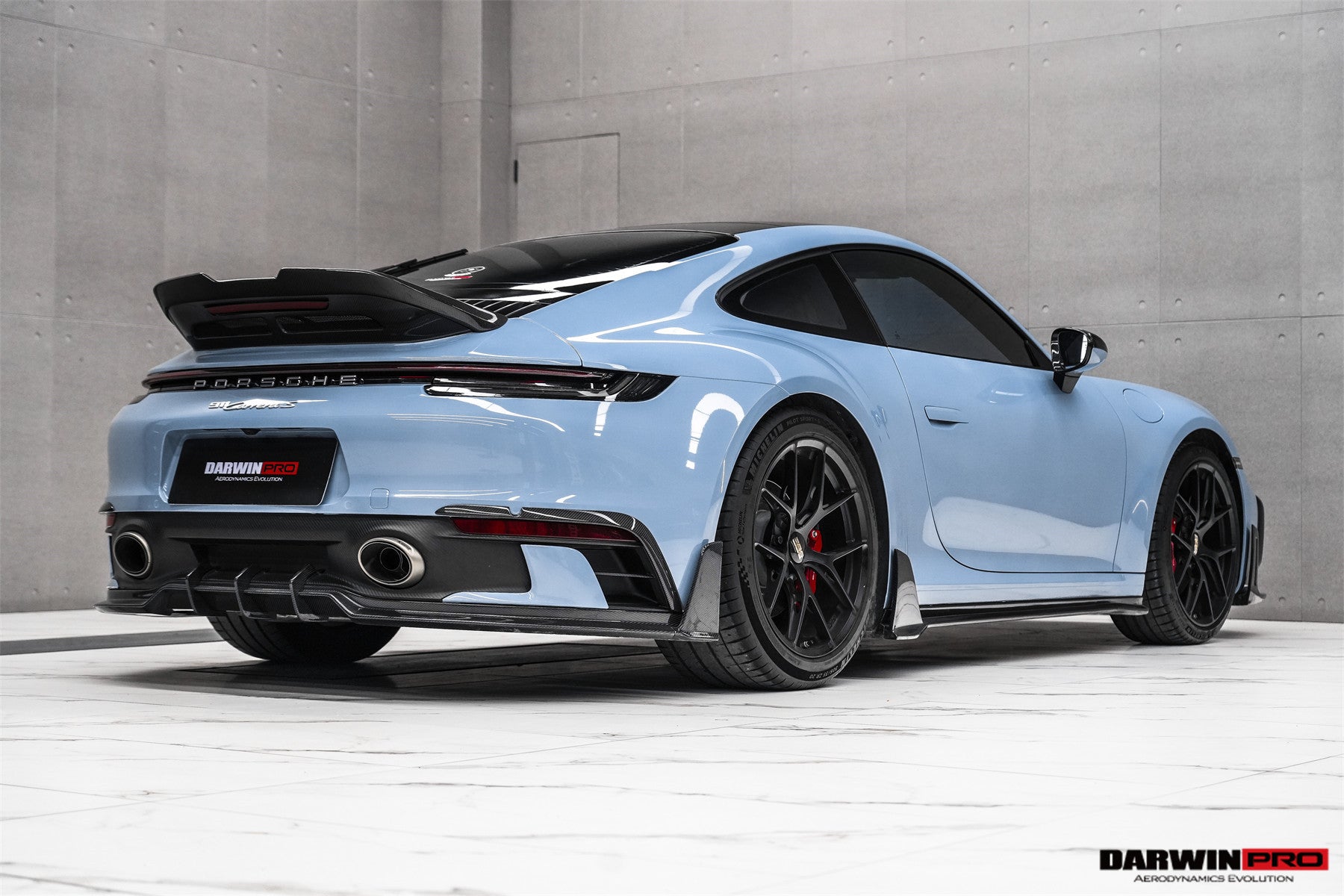 DarwinPRO 2019-2024 Porsche 911 992 Carrera & 4 & 4S & Targa & Cabriolet SD-Sport Design Model BKSSII Style Rear Bumper Vent Trims