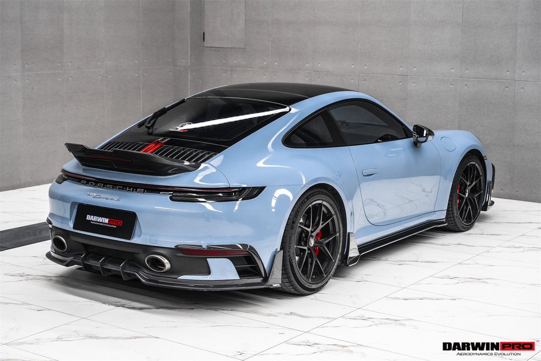 DarwinPRO 2019-2024 Porsche 911 992 Carrera & 4 & 4S & Targa & Cabriolet SD-Sport Design Model BKSSII Style Rear Bumper Vent Trims
