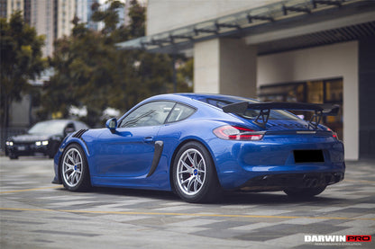 Difusor trasero de fibra de carbono DarwinPRO 2012-2016 para Porsche 981 Boxster Cayman GT4