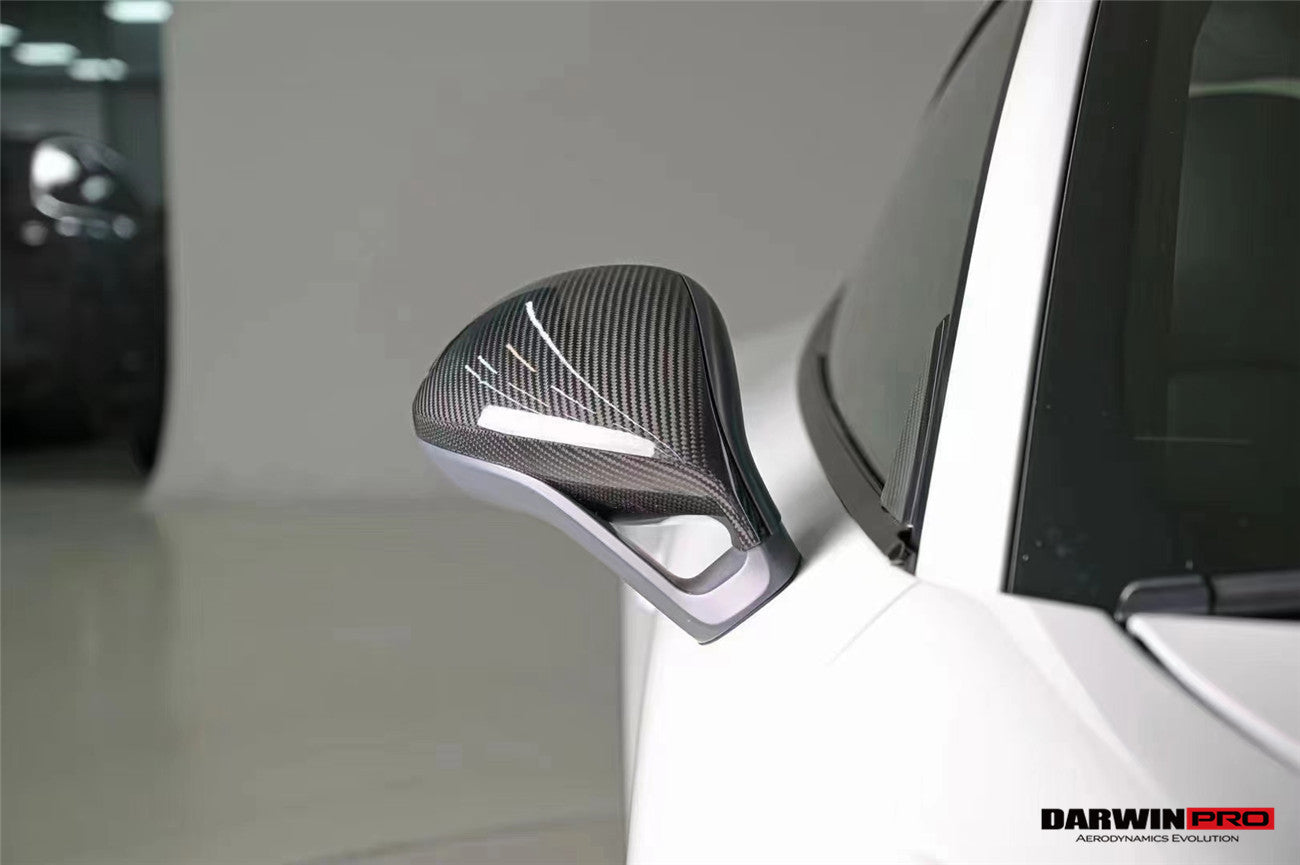 DarwinPRO 2012-2019 Porsche 911 991 Carrera, Cabriolet,  Targa, Turbo | 981 Cayman, Boxster OEM Sport Style Dry Carbon Fiber Mirror Housing Replacement