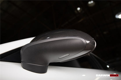 DarwinPRO 2012-2019 Porsche 911  Carrera, Targa,Cabriolet 991 | Cayman, Boxster 981 OEM Style Autoclave Carbon Fiber Mirror Housing Replacement
