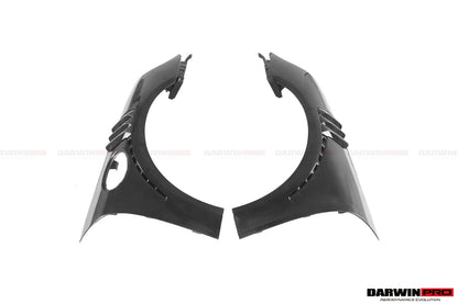DarwinPRO 2013-2019 Porsche 911 991 Turbo S GT2RS Style Partial Carbon Fiber Front Bumper and Fender