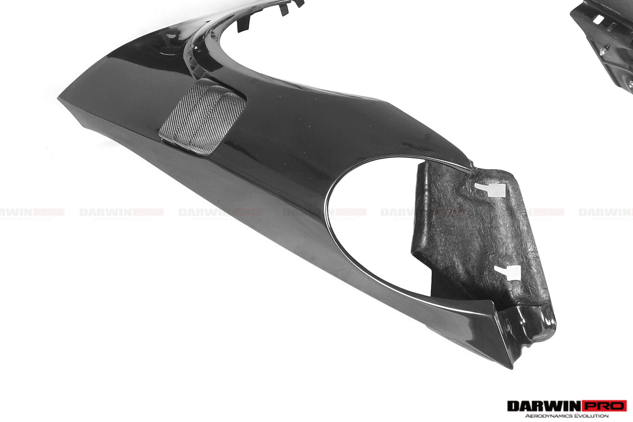 DarwinPRO 2013-2019 Porsche 911 991 Turbo S GT2RS Style Partial Carbon Fiber Front Bumper and Fender