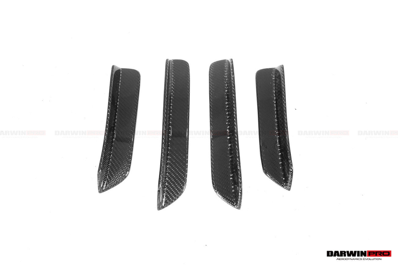 DarwinPRO 2013-2019 Porsche 911 991 Turbo S GT2RS Style Partial Carbon Fiber Front Bumper and Fender