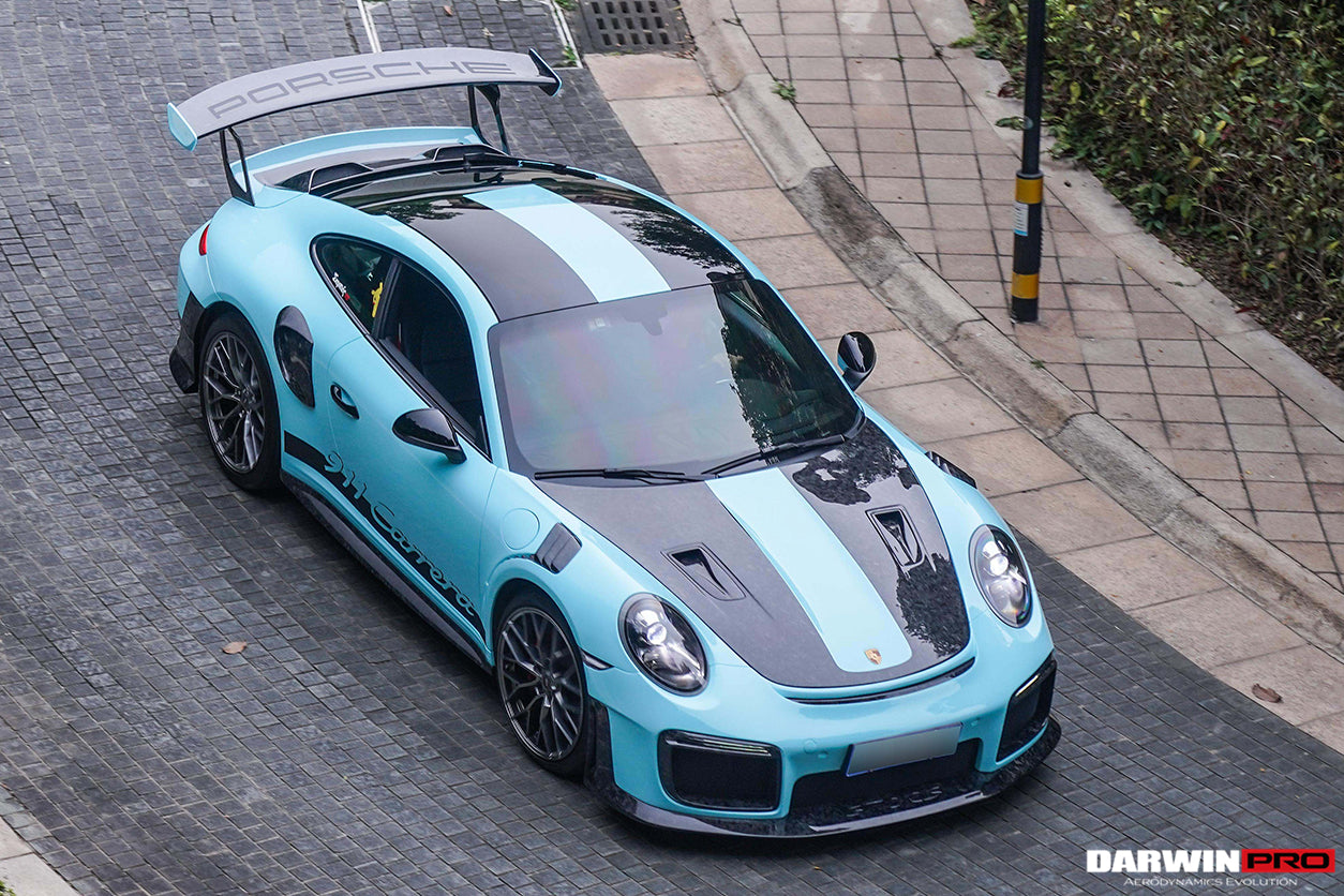 Capó de fibra de carbono DarwinPRO 2013-2019 para Porsche 911 991 Carrera, C2, C2S, C4, C4S, Targa, GT3 y Turbo GT2RS