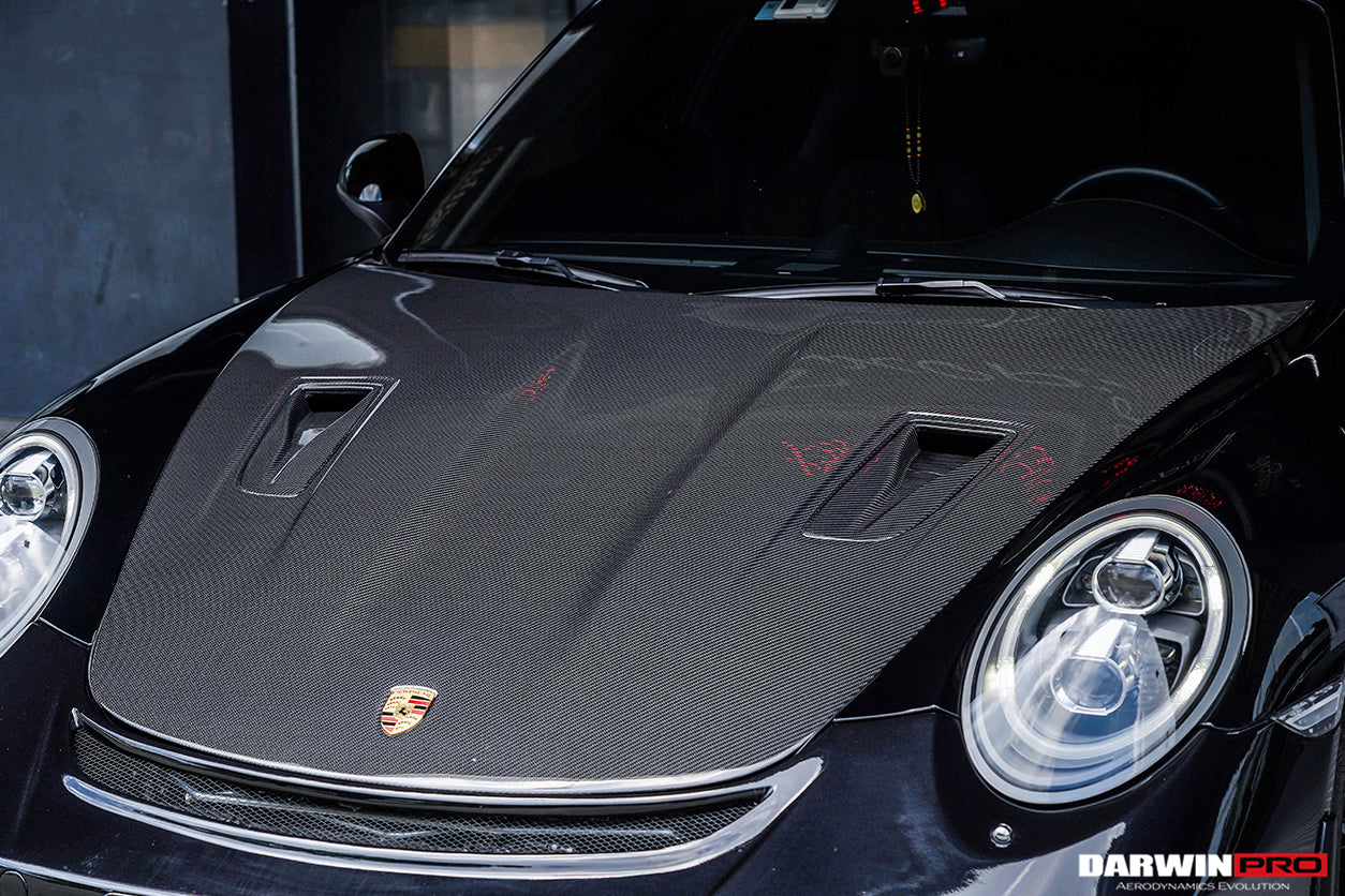 Capó de fibra de carbono DarwinPRO 2013-2019 para Porsche 911 991 Carrera, C2, C2S, C4, C4S, Targa, GT3 y Turbo GT2RS