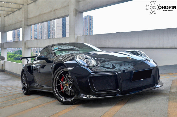 DarwinPRO 2013-2019 Porsche 911 991 Turbo S GT2RS Style Partial Carbon Fiber Front Bumper and Fender