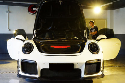 DarwinPRO 2013-2019 Porsche 911 991 Turbo S GT2RS Style Partial Carbon Fiber Front Bumper and Fender