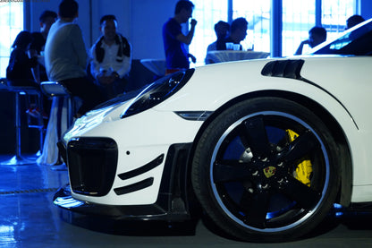 DarwinPRO 2013-2019 Porsche 911 991 Turbo S GT2RS Style Partial Carbon Fiber Front Bumper and Fender