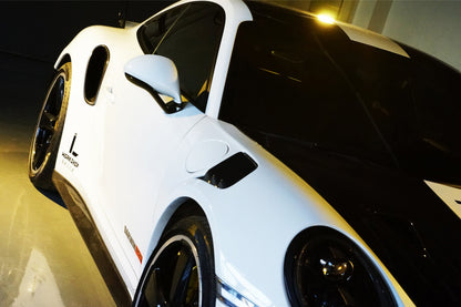 DarwinPRO 2013-2019 Porsche 911 991 Turbo S GT2RS Style Partial Carbon Fiber Front Bumper and Fender