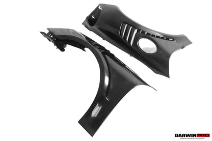 DarwinPRO 2013-2019 Porsche 911 991 Turbo S GT2RS Style Partial Carbon Fiber Front Bumper and Fender