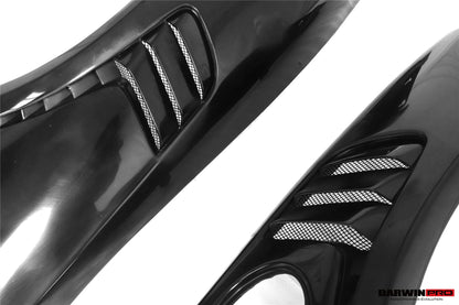 DarwinPRO 2013-2019 Porsche 911 991 Turbo S GT2RS Style Partial Carbon Fiber Front Bumper and Fender