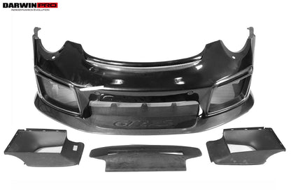 DarwinPRO 2013-2019 Porsche 911 991 Turbo S GT2RS Style Partial Carbon Fiber Front Bumper and Fender