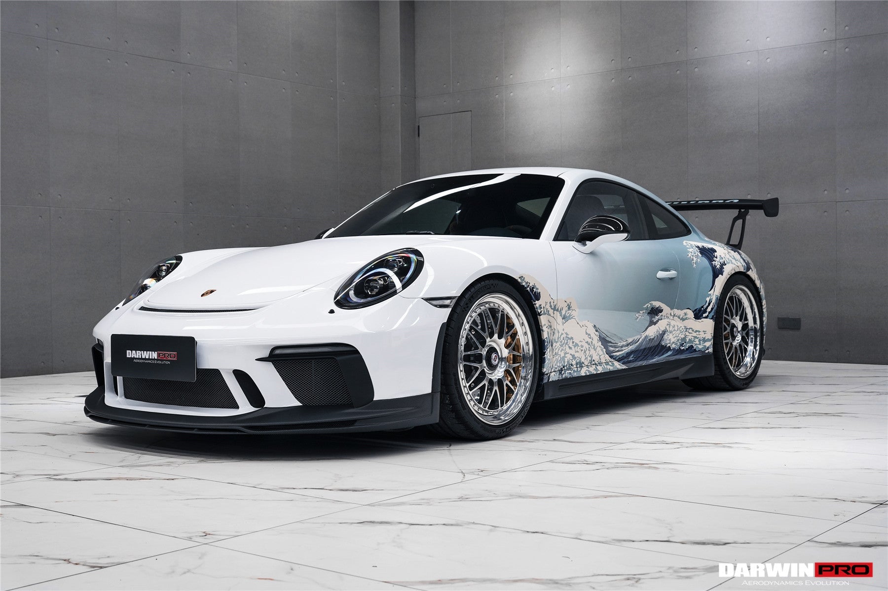 Faldones laterales de fibra de carbono DarwinPRO 2017-2019 Porsche 911 991.2 GT3 solo estilo BKSS