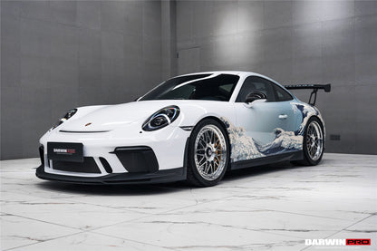 Faldones laterales de fibra de carbono DarwinPRO 2017-2019 Porsche 911 991.2 GT3 solo estilo BKSS